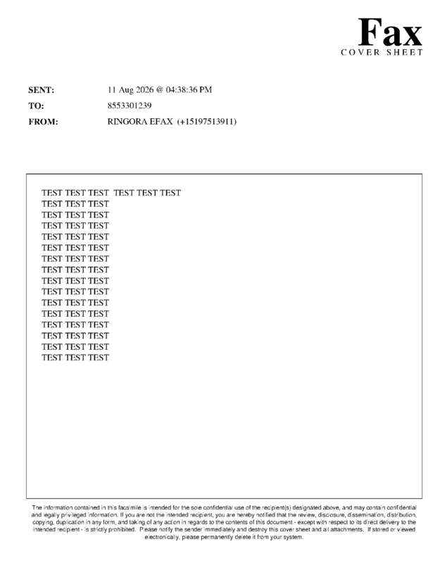 fax page