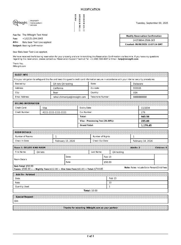 Fax page