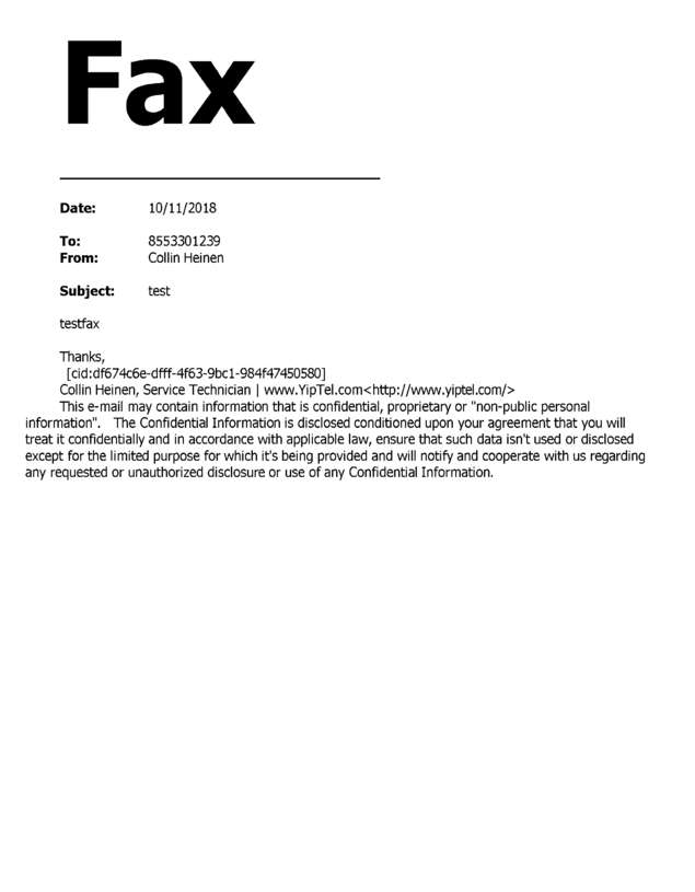 Fax page
