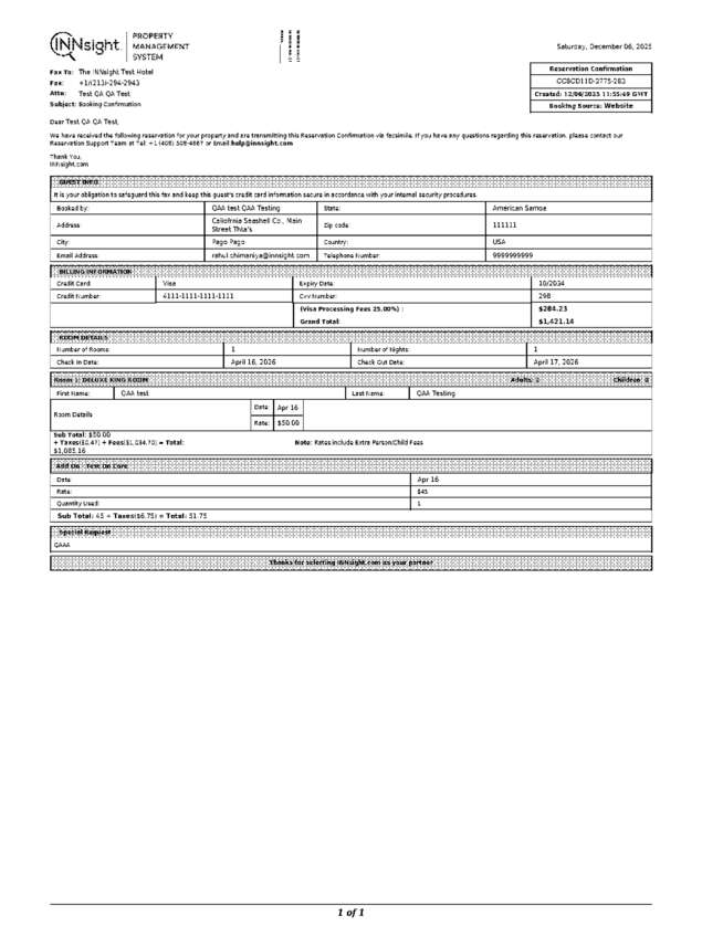 Fax page