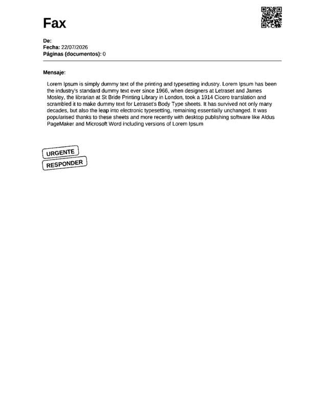Fax page