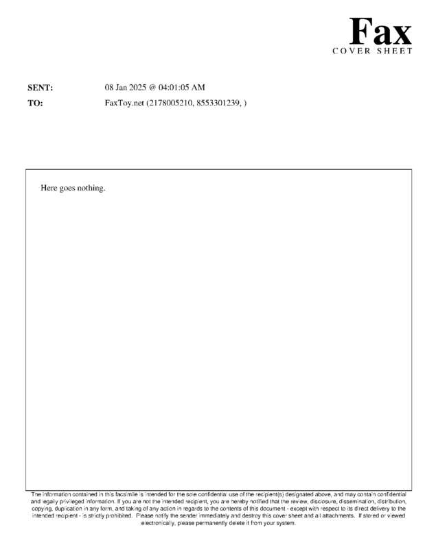 Fax page