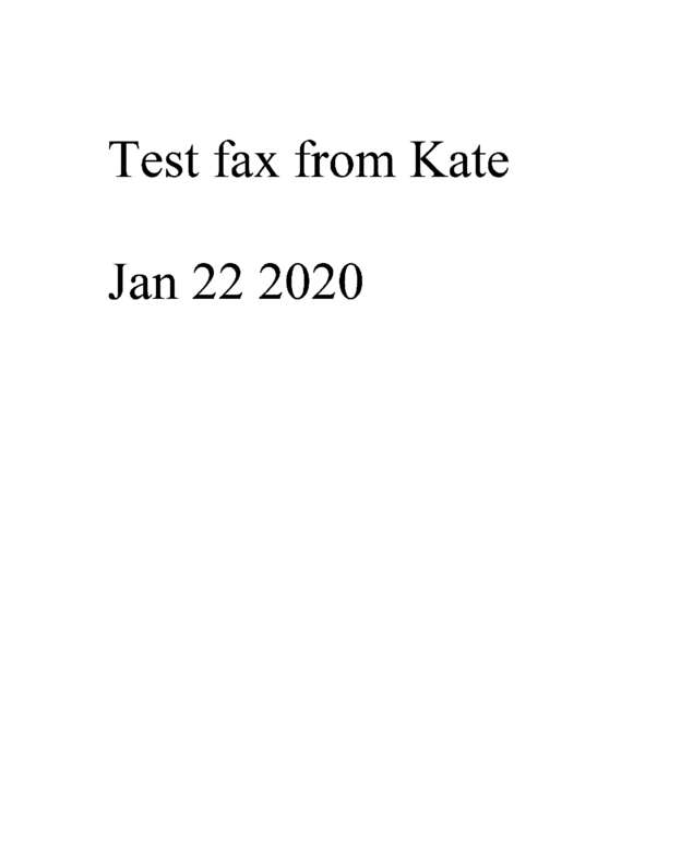 Fax page
