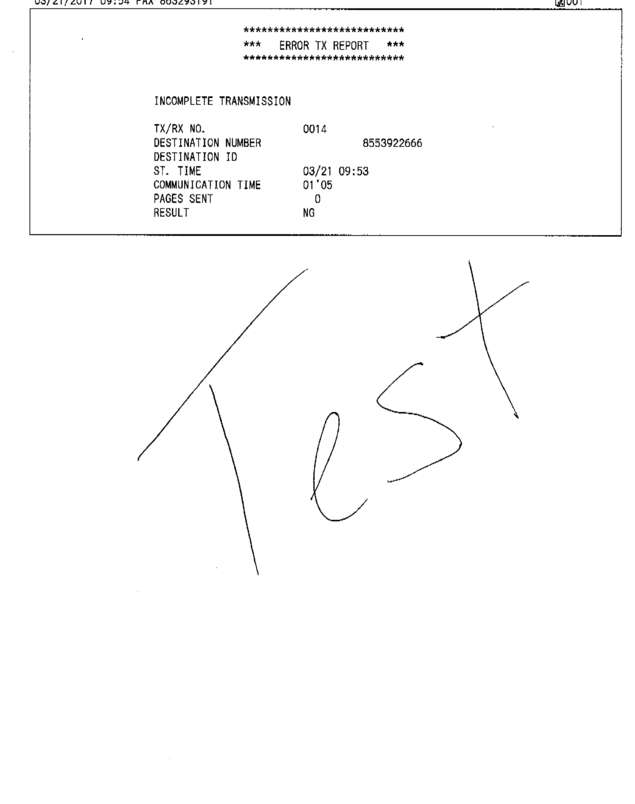 Fax page