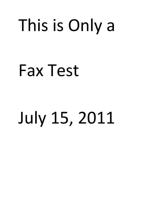 Fax page