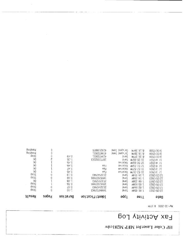 Fax page