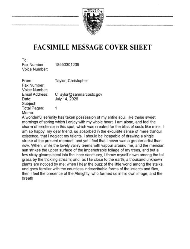 Fax page