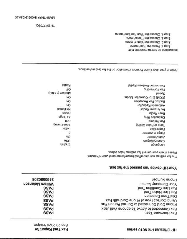 Fax page