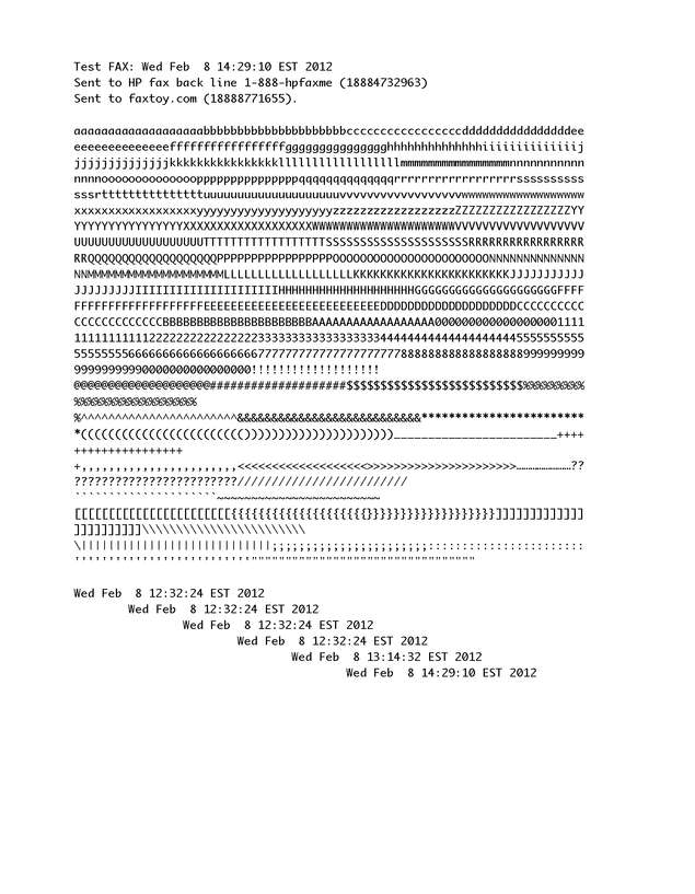 Fax page