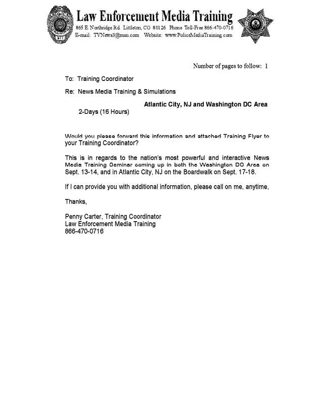 Fax page