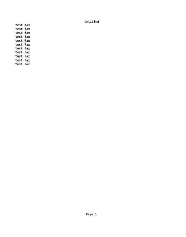 Fax page