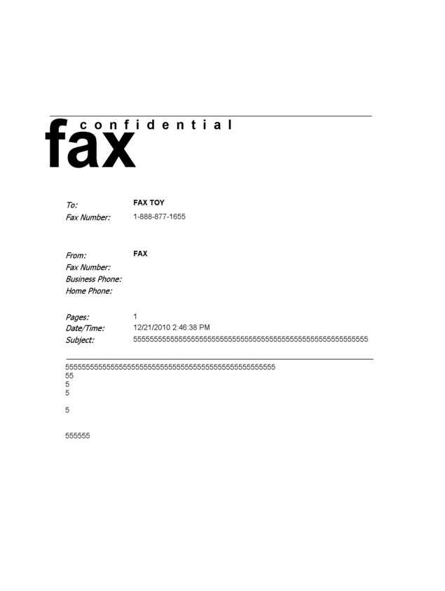 Fax page