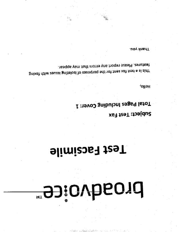 Fax page