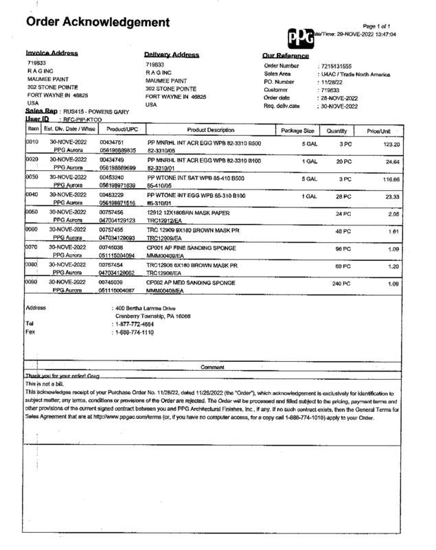 Fax page