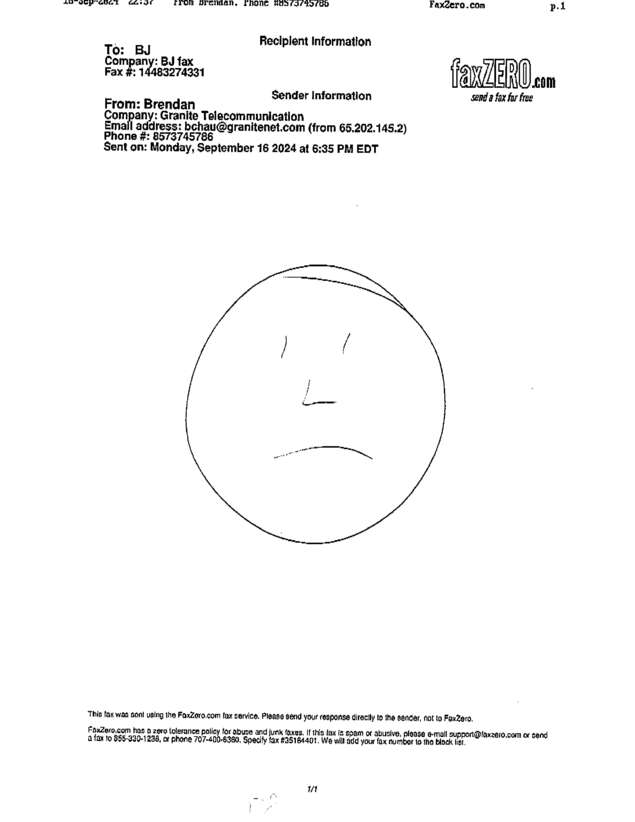 Fax page