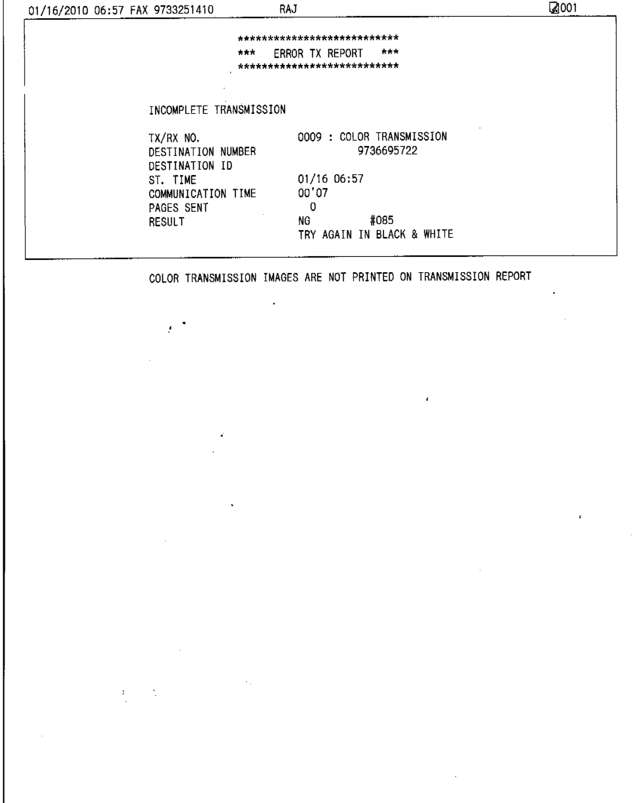 Fax page