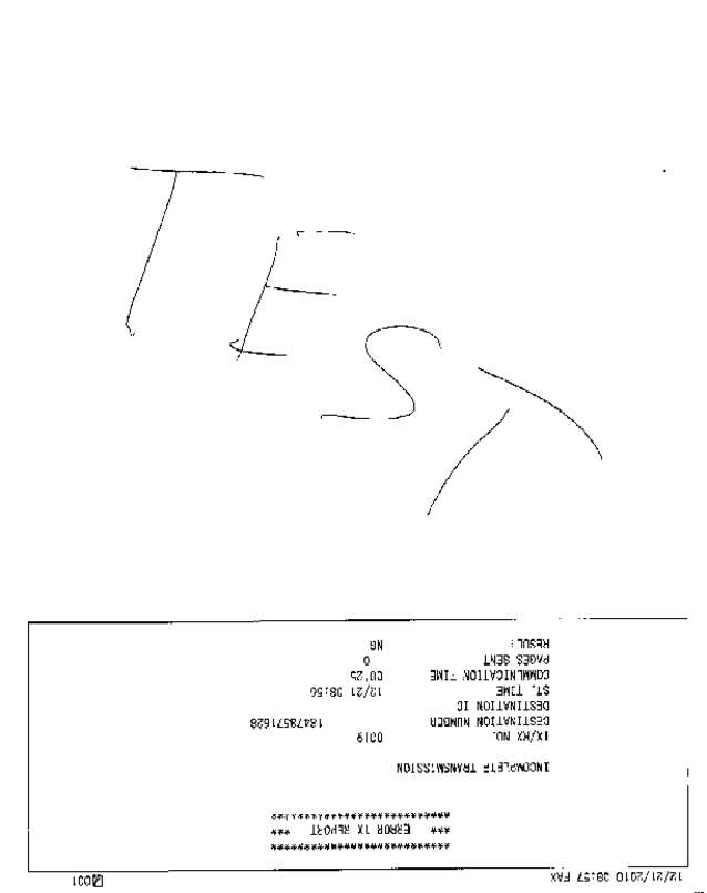 Fax page