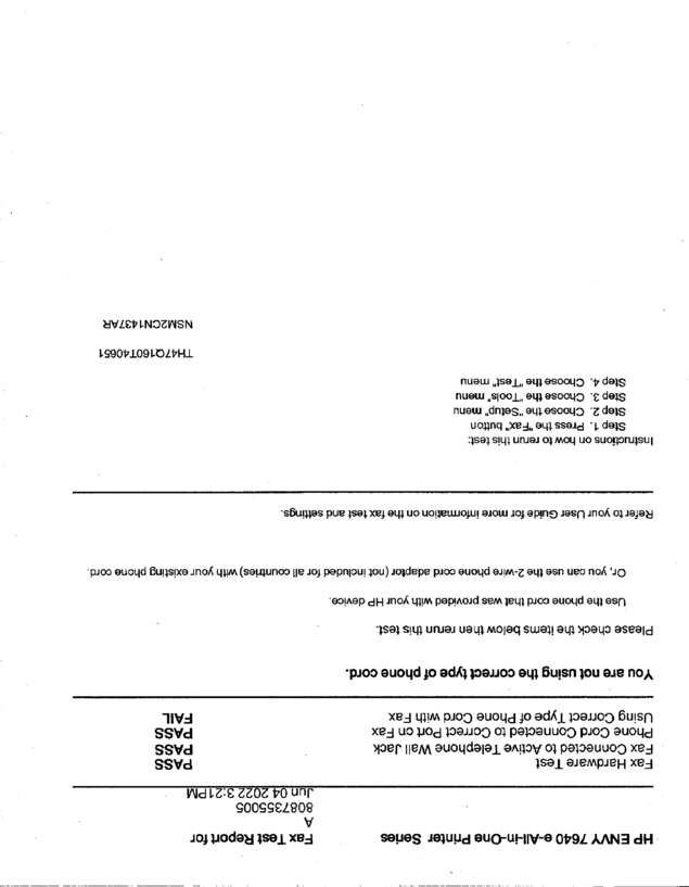 Fax page