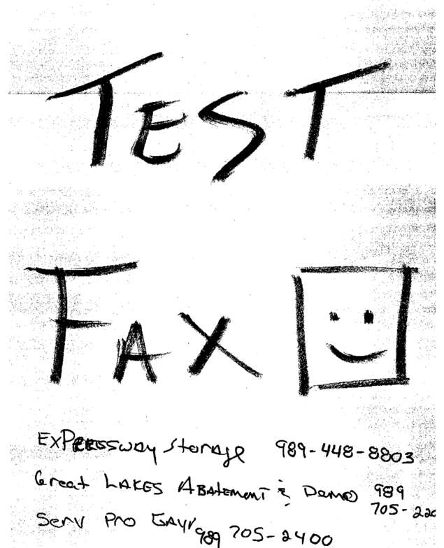 Fax page
