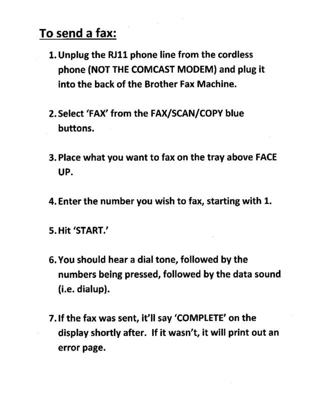 Fax page