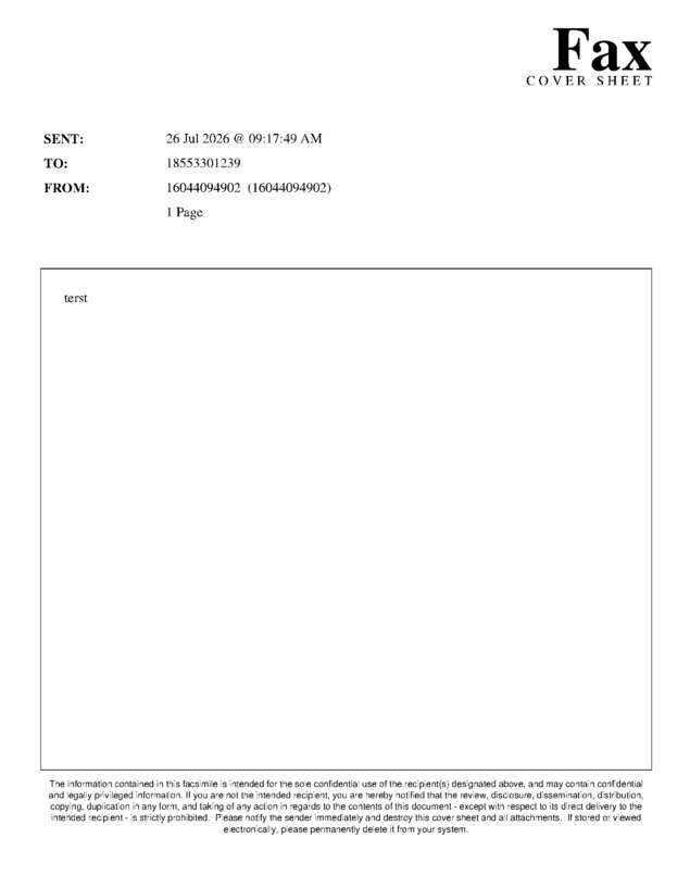 fax page