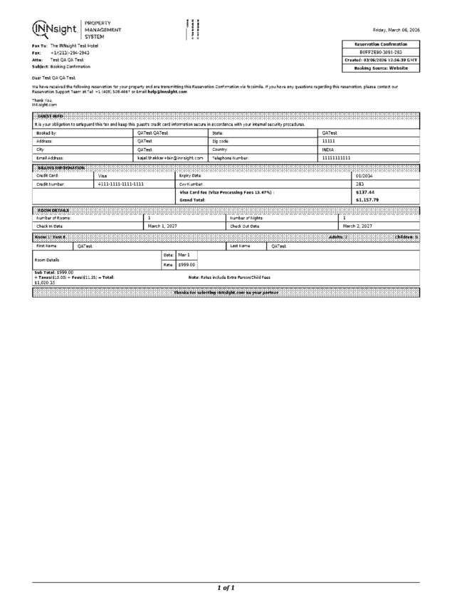 Fax page