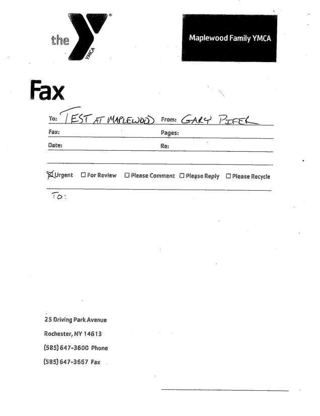 Fax page