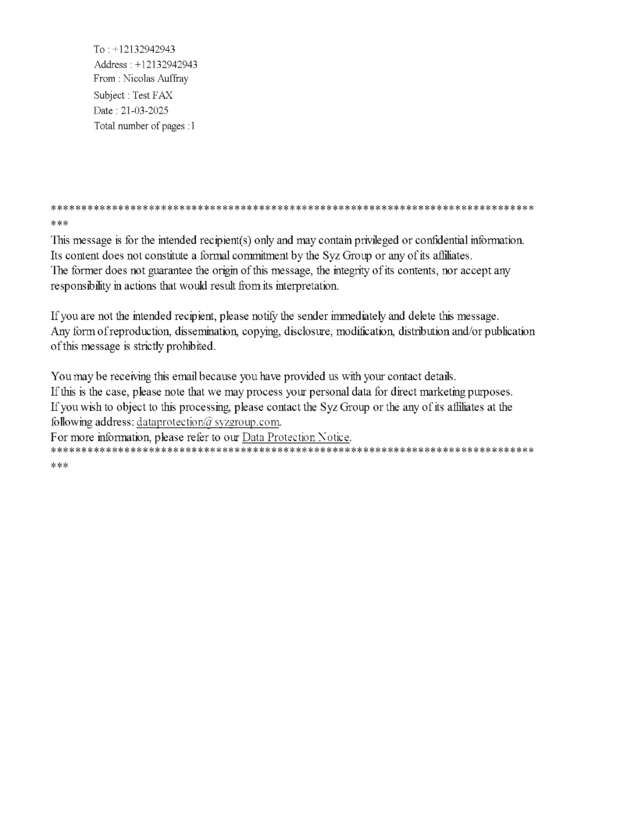 fax page