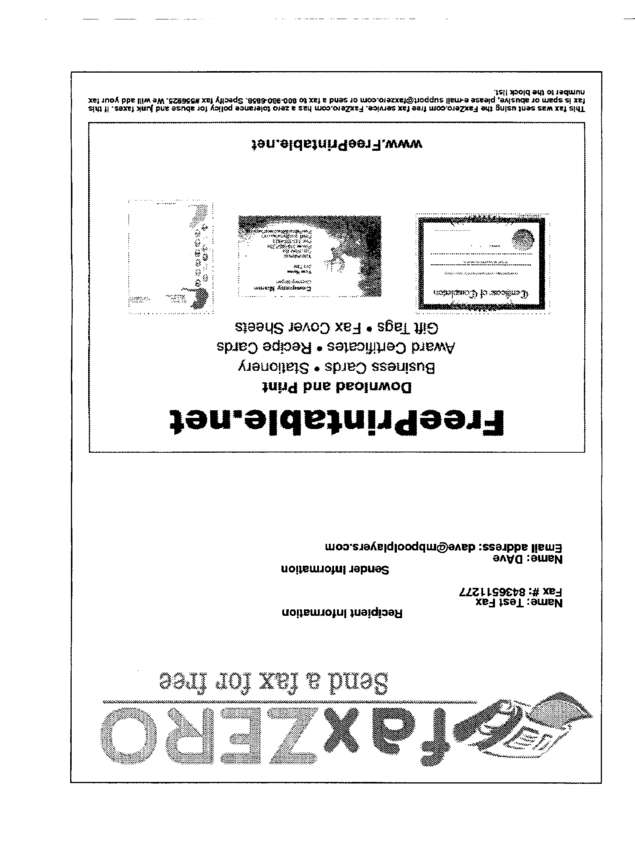 Fax page