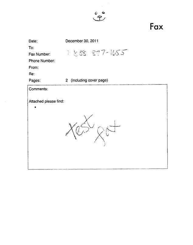 Fax page