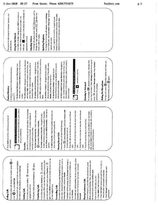 Fax page