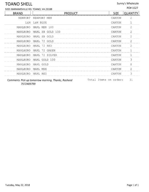 Fax page