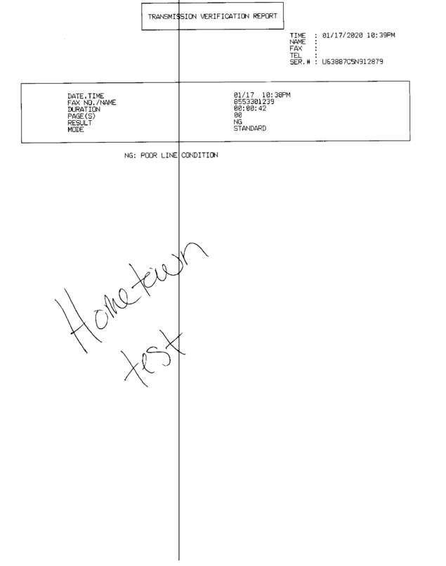 Fax page