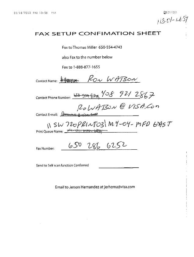 Fax page