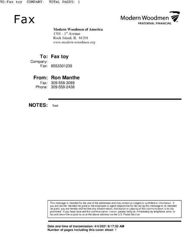 fax page