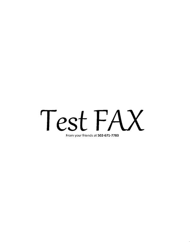 Fax page