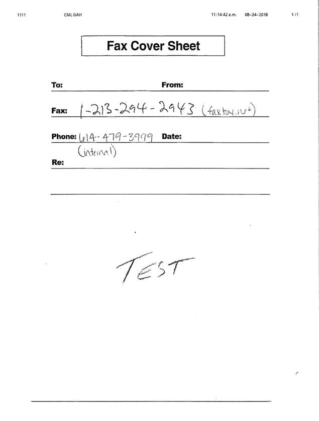 Fax page