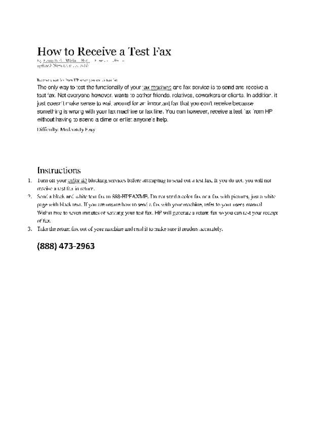 Fax page