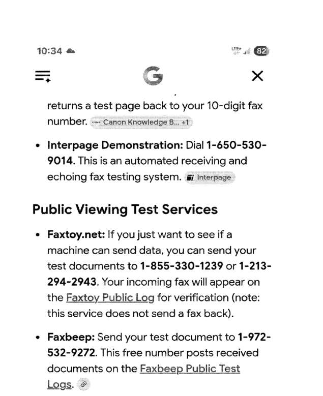 fax page