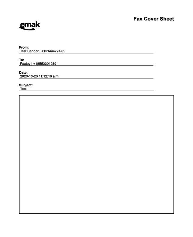 Fax page