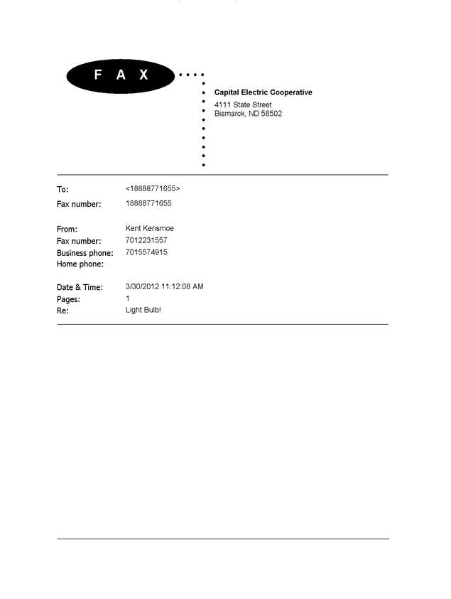 Fax page