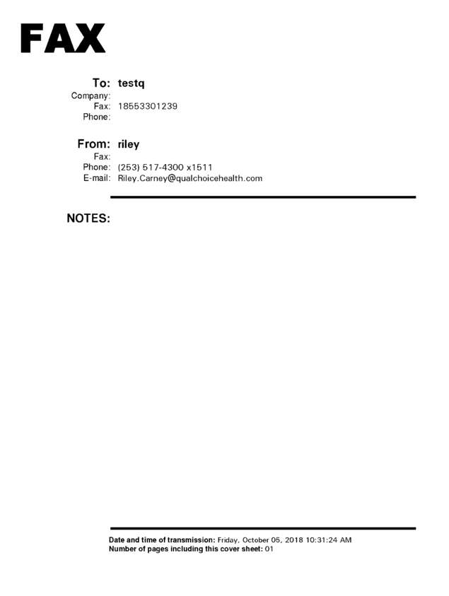 Fax page