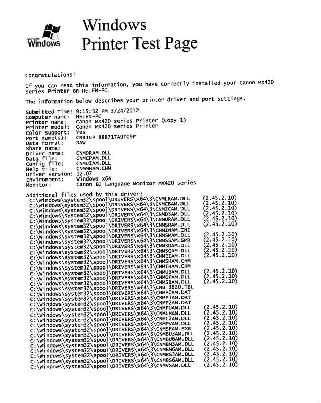 Fax page
