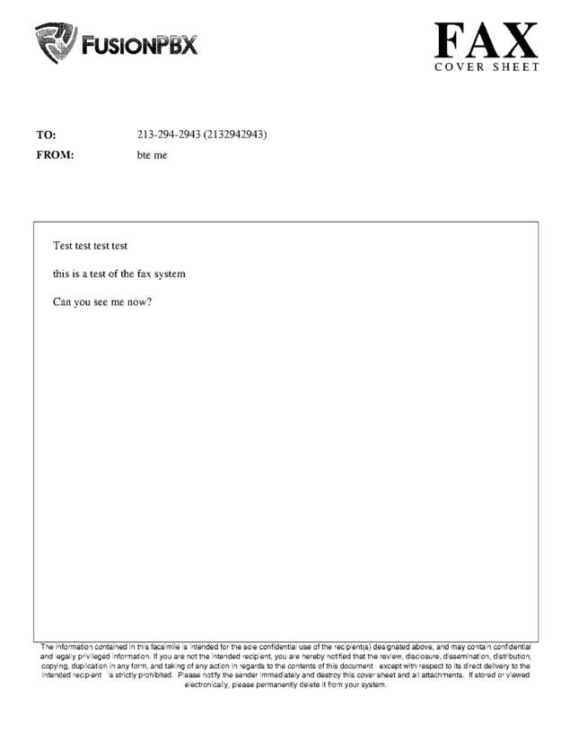 Fax page