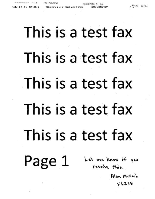 fax page