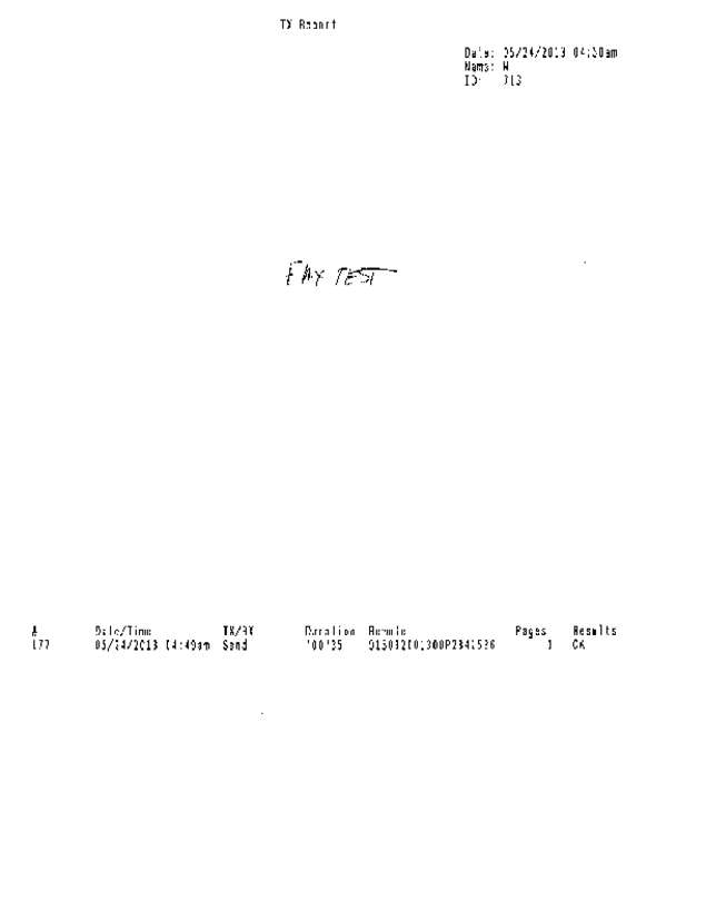 Fax page