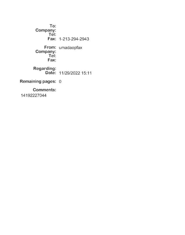 Fax page