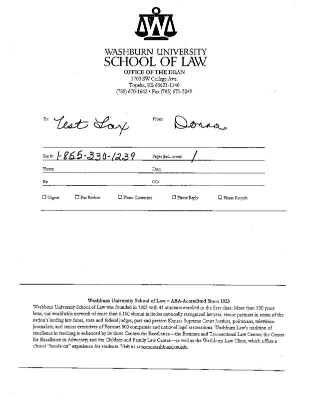 Fax page