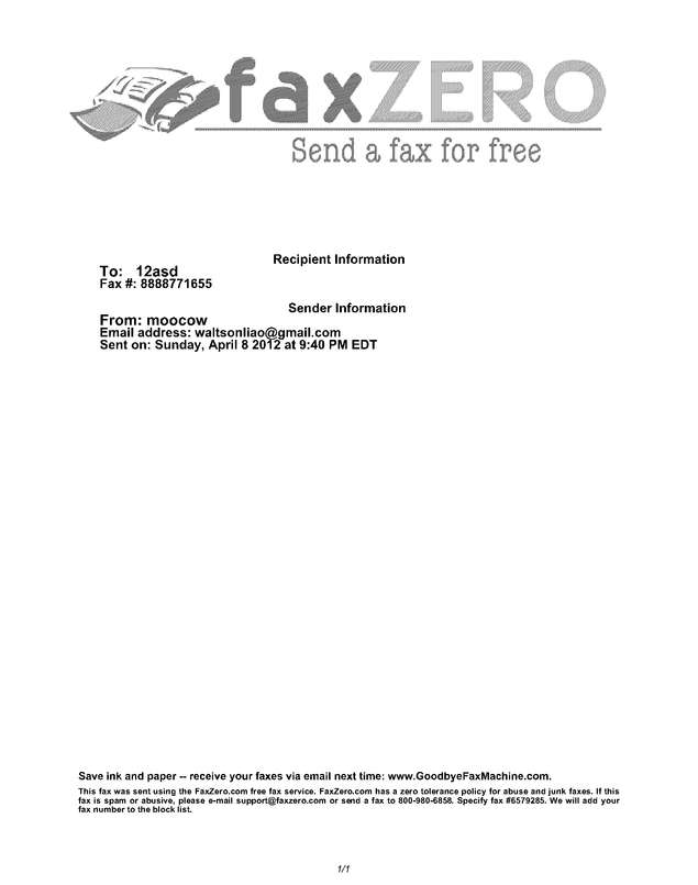 Fax page