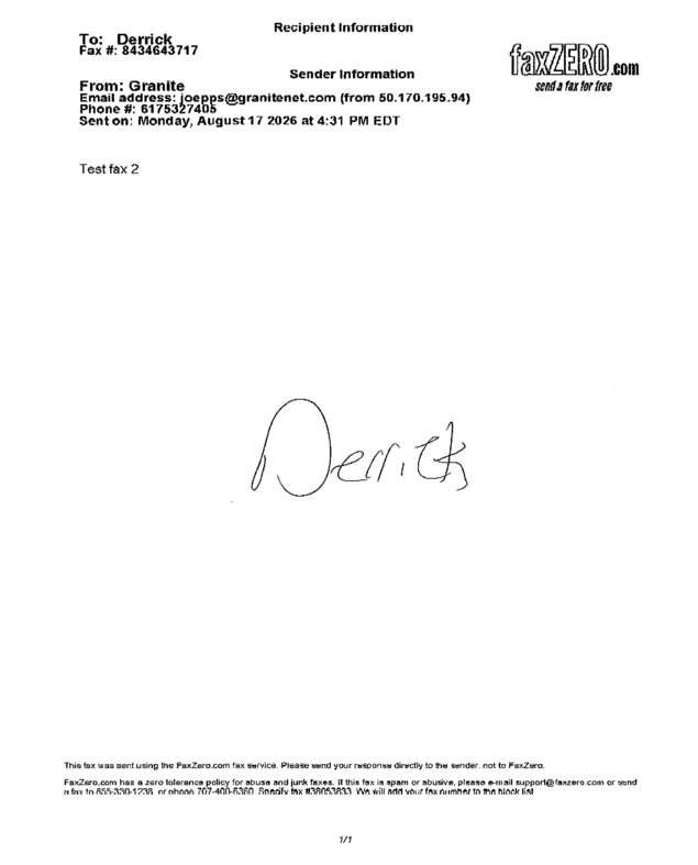 fax page
